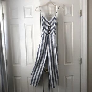 Kenzie S striped jumpsuit